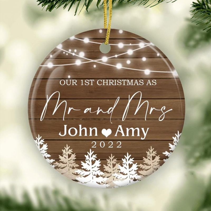 Our First Christmas as Mr and Mrs Ornament, First Christmas Married Ornament, Personalized Ornament, Married Christmas Ornament, Couple Gift