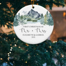 First Christmas as Mr and Mrs Ornament, Personalized Christmas Ornament for Newlyweds, Christmas Married Ornament, Wedding Gift, Couple Gift