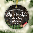 First Christmas Married Ornament, Personalized Ornament, Our First Christmas as Mr and Mrs Ornament, Married Christmas Ornament, Couple Gift