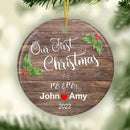 Our First Christmas as Mr and Mrs Ornament, Personalized Ornament, Married Christmas Ornament, First Christmas Married Ornament, Couple Gift