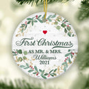 Our First Christmas as Mr and Mrs Christmas Ornament, First Christmas Married Ornament, Personalized Wedding Ornament, Keepsake, Couple Gift