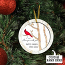 Personalized Cardinal Ornament, Christmas Memorial Ornament, I Am Always With You, Remembrance Keepsake, Loss of Loved One, Sympathy Gift