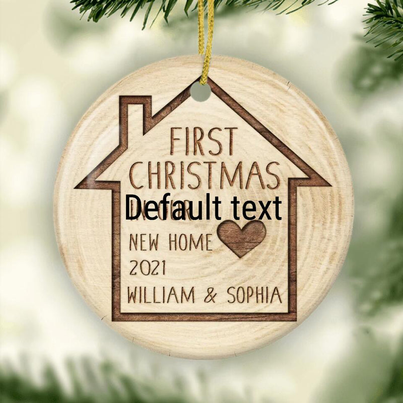 First Christmas in Our New Home Ceramic Ornament, Personalized Christmas Ornament, First Home Ornament, Christmas Gift for New Homeowners