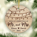 Our First Christmas as Mr and Mrs Ornament, Personalized Ornament, First Married Christmas Ornament, Wedding Gift Keepsake, Newlywed Gift