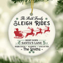 Personalized Family Christmas Ornament, Sleigh Rides Ornament, Custom Family Ornament, Custom Holiday Ornament, Family Gift, Christmas Gift