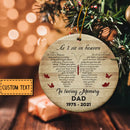 Butterfly Memorial Christmas Ornament, Custom Memorial Ornament, As I Sit In Heaven Ornament, Memorial Keepsake, Christmas Tree Decorations