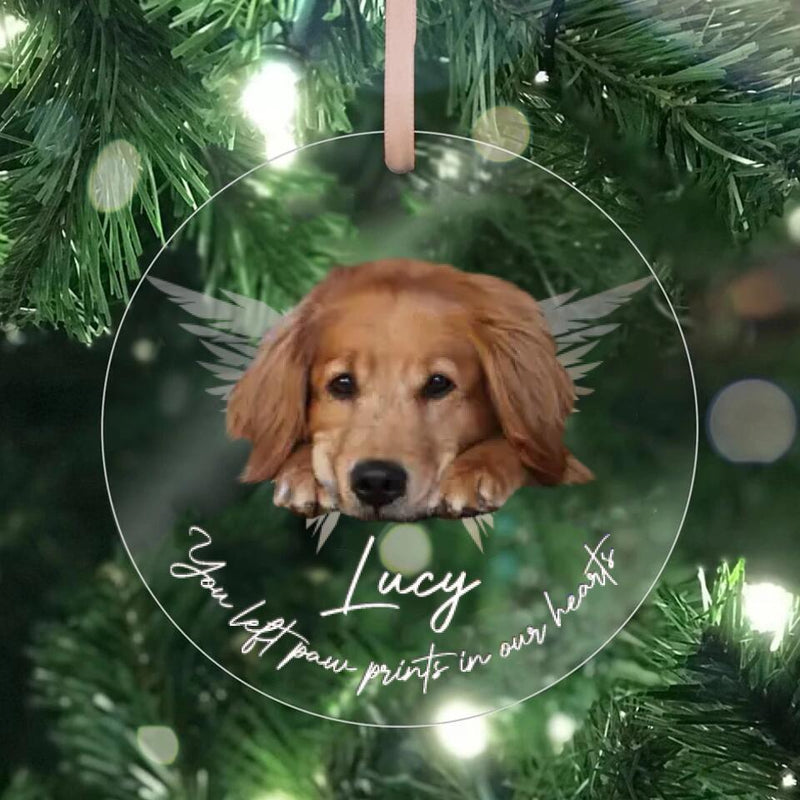 Custom Pet Memorial Ornament, Pet Photo Ornament, Dog Loss Gift, Pet Sympathy Gift, Dog Memorial Ornament, Pet Memorial Christmas Ornament