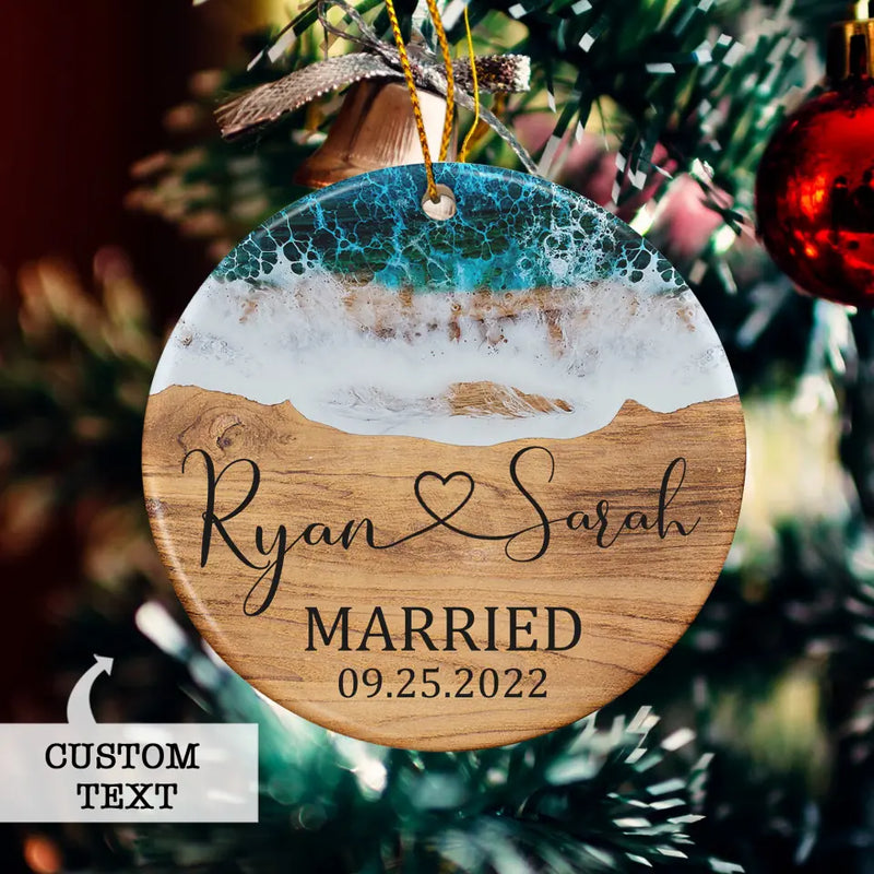 1st christmas on sale married ornament