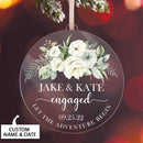 Personalized Engaged Ornament, Engaged Christmas Ornament, Engagement Ornament Gift, Our First Christmas, Engagement Gift, Acrylic Ornament