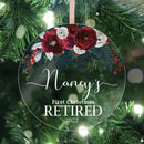 First Christmas Retired Ornament 2022, Personalized Retirement Christmas Ornament, Retirement Gifts For Women, Teacher Retirement