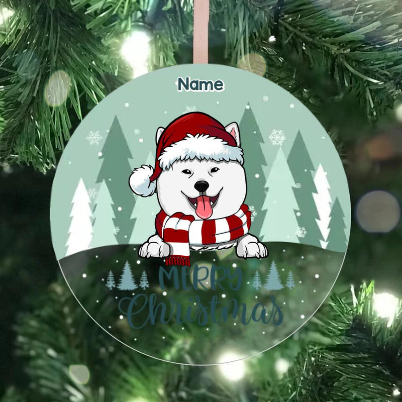 Personalized Dog Christmas Ornament, Christmas Dog Ornament, Custom Dog Ornament, Holiday Gift For Dog Lovers, Christmas Tree Decorations