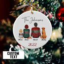 Family Ornament, Personalized Family with Pet Ornament, 2022 Family Christmas Ornament, Custom Christmas Ornament, Family Christmas Gift