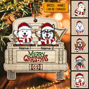 Merry CHristmas 2022 Wooden Truck Shape Shaped Wooden Ornament - Personalized Dog Lovers Decorative Christmas Ornament