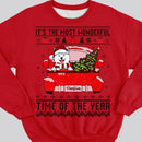 Custom Dog Ugly Christmas Sweater, Its The Most Wonderful Time Of The Year Sweatshirt, Personalized Dog Sweatshirt, Christmas Dog Sweatshirt