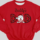 Custom Dog Dad Shirt, Personalized Christmas Dog Sweatshirt, Dog Dad Sweatshirt, Santa Dog Christmas Sweatshirt, Christmas Gift For Dog Dad