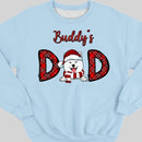 Custom Dog Dad Shirt, Personalized Christmas Dog Sweatshirt, Dog Dad Sweatshirt, Santa Dog Christmas Sweatshirt, Christmas Gift For Dog Dad