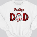 Custom Dog Dad Shirt, Personalized Christmas Dog Sweatshirt, Dog Dad Sweatshirt, Santa Dog Christmas Sweatshirt, Christmas Gift For Dog Dad