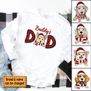 Custom Dog Dad Shirt, Personalized Christmas Dog Sweatshirt, Dog Dad Sweatshirt, Santa Dog Christmas Sweatshirt, Christmas Gift For Dog Dad