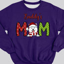 Custom Dog Mom Shirt, Personalized Christmas Dog Sweatshirt, Dog Mom Sweatshirt, Santa Dog Christmas Sweatshirt, Christmas Gift For Dog Mom