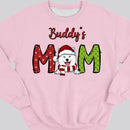 Custom Dog Mom Shirt, Personalized Christmas Dog Sweatshirt, Dog Mom Sweatshirt, Santa Dog Christmas Sweatshirt, Christmas Gift For Dog Mom
