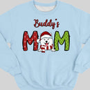 Custom Dog Mom Shirt, Personalized Christmas Dog Sweatshirt, Dog Mom Sweatshirt, Santa Dog Christmas Sweatshirt, Christmas Gift For Dog Mom