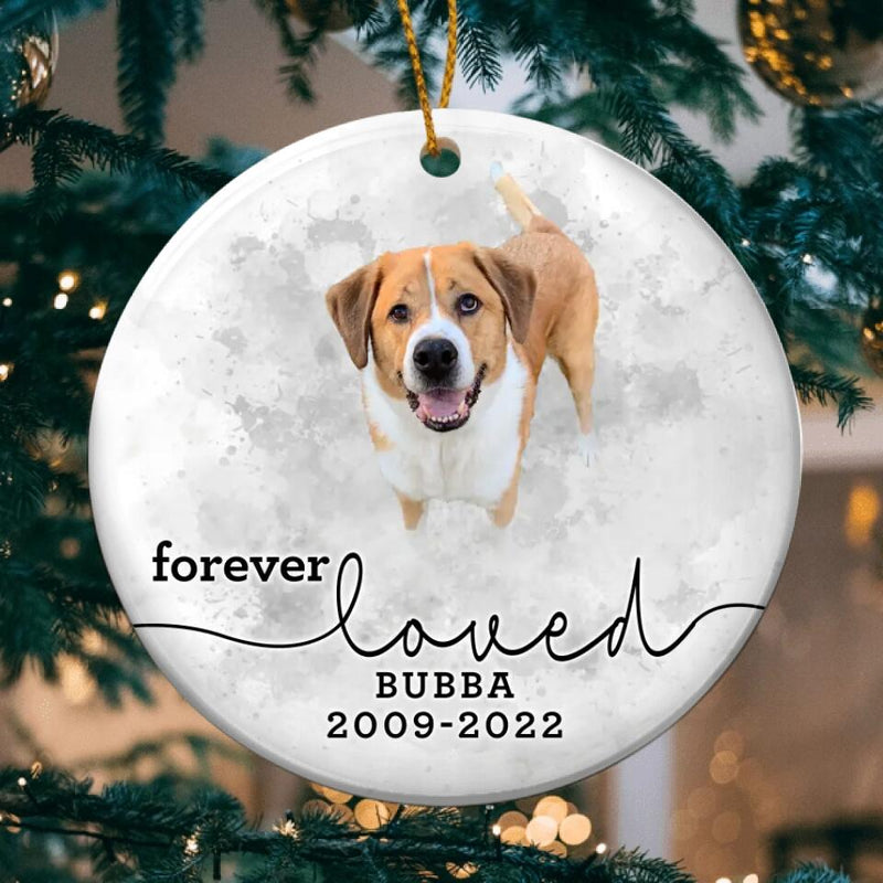 Pet Memorial Gift, Personalized Pet Memorial Photo Ornament, Custom Pet Loss Keepsake, Dog Memorial Ornament, Pet Christmas Ornament