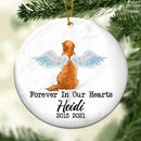 Personalized Dog Memorial Ornament With Angel Wings, Dog Lovers Memorial Gift, Christmas Ornament, Remembrance Ornament, In Memory of Dog