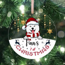 Dog's First Christmas Ornament, Personalized New Dog Ornament 2022, Christmas Dog Ornament, Custom Dog Ornament, Dog Lovers Christmas Gift