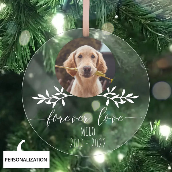 Dog Memorial Christmas Ornament, Pet Loss Gifts, Forever Loved, Dog  Memorial Gift, Custom Pet Memorial Ornament, Dog Remembrance Keepsake