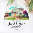 Our First Home Christmas Ornament, Personalized New Home Photo Ornament, New Home Christmas Ornament, Custom House Address Ornament v2