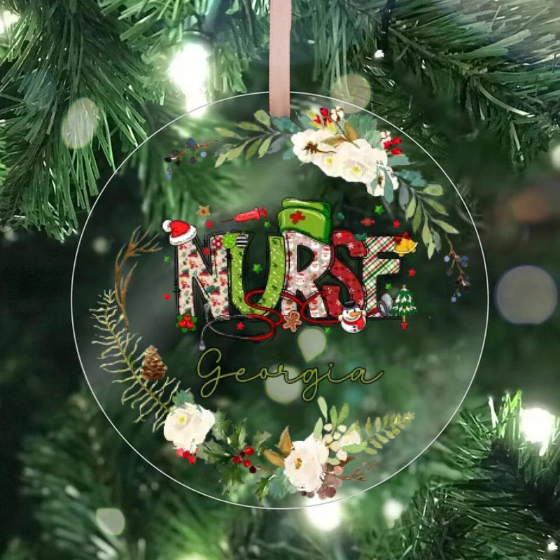 Nurse Gift, Nurse Christmas Gift, Nurse Christmas Ornament, Personalized Ornament for Nurses, Nurse Appreciation Gift, Nurse Student Gift v1