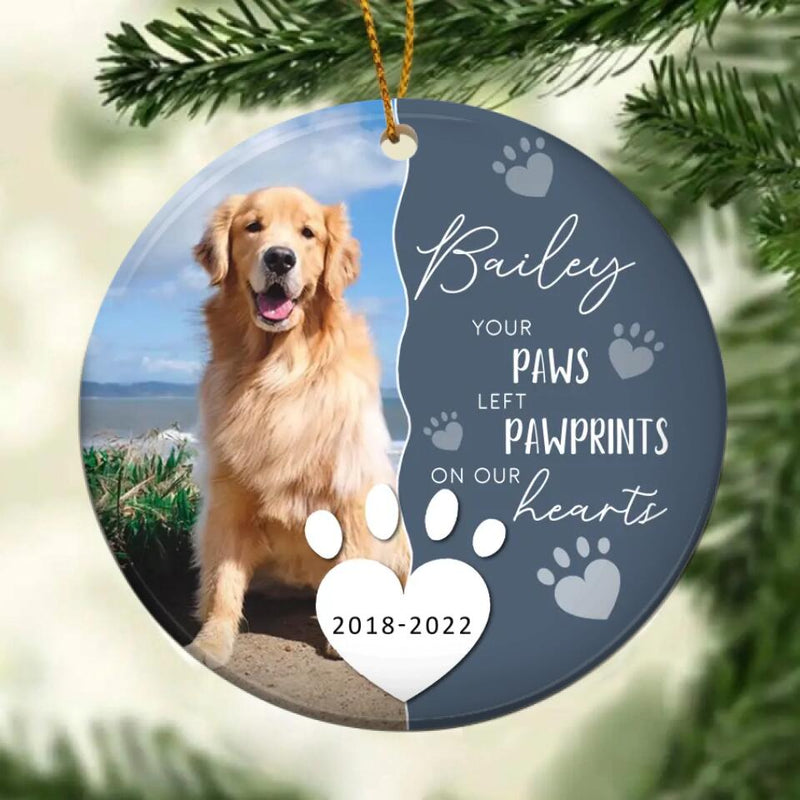 Personalized Pet Memorial Ornament with Photo, Dog Remembrance Gift, Dog Memorial Gift, Dog Remembrance Keepsake, Pet Christmas Ornament