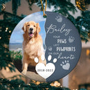 Personalized Pet Memorial Ornament with Photo, Dog Remembrance Gift, Dog Memorial Gift, Dog Remembrance Keepsake, Pet Christmas Ornament