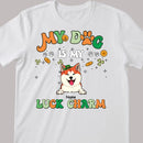 My Dog Is My Luck Charm, St Patrick's Day Dog Mom T-Shirt, Personalized Dog Shirt, Dog St Patricks Day Shirt, Dog Lovers Shirt, Dog Mom Gift