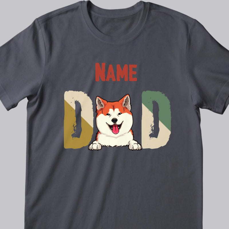 Dog Dad Gift, Personalized Dog Breeds T-shirt, Custom Dog Shirt, Gifts for Him,Dog Shirts for Men