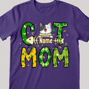St Patrick's Day Cat Mom T-Shirt, Personalized Cat Shirt, Cat St Patricks Day Shirt, Custom Cat Mom Shirt, Cat Lovers Shirt, Cat Mom Gift