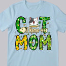 St Patrick's Day Cat Mom T-Shirt, Personalized Cat Shirt, Cat St Patricks Day Shirt, Custom Cat Mom Shirt, Cat Lovers Shirt, Cat Mom Gift