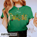 St Patricks Day Teacher Shirt, Personalized Name Teacher Shirt, Teacher Gift, Irish Teacher T-Shirt, Cute St Patricks Day Shirt for Teacher