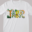 St Patricks Day Teacher Shirt, Personalized Name Teacher Shirt, Teacher Gift, Shamrock Leopard Rainbow St Patrick's Day T-Shirt, Lucky Shirt