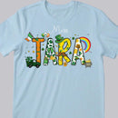 St Patricks Day Teacher Shirt, Personalized Name Teacher Shirt, Teacher Gift, Shamrock Leopard Rainbow St Patrick's Day T-Shirt, Lucky Shirt