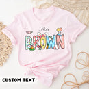 Easter Teacher Shirt, Personalized Teacher Shirt, Teacher Name Easter Bunny Shirt, Custom Easter Shirts for Teachers, Teacher Easter Gift