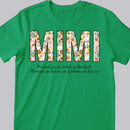 Personalized Mimi Shirt with Grandkids Names, Floral Mimi T-Shirt, Mimi Gifts, Mother's Day Shirt, Custom Kids Names Grandma Shirt, Mimi Tee