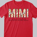 Personalized Mimi Shirt with Grandkids Names, Floral Mimi T-Shirt, Mimi Gifts, Mother's Day Shirt, Custom Kids Names Grandma Shirt, Mimi Tee