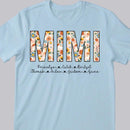 Personalized Mimi Shirt with Grandkids Names, Floral Mimi T-Shirt, Mimi Gifts, Mother's Day Shirt, Custom Kids Names Grandma Shirt, Mimi Tee