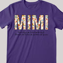 Personalized Mimi Shirt with Grandkids Names, Floral Mimi T-Shirt, Mimi Gifts, Mother's Day Shirt, Custom Kids Names Grandma Shirt, Mimi Tee