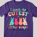 Custom Teacher Shirt, Easter Teacher Shirt, I Teach The Cutest Little Bunnies Shirt, Personalized Teacher Shirt, Teacher Gift, Easter Shirt