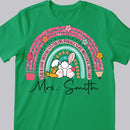 Personalized Teacher Shirt, Easter Teacher Shirt, Teach Love Inspire, Teacher Easter Gift, Teacher Bunny Shirt, Teacher Shirts For Easter