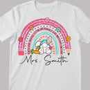 Personalized Teacher Shirt, Easter Teacher Shirt, Teach Love Inspire, Teacher Easter Gift, Teacher Bunny Shirt, Teacher Shirts For Easter