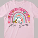 Personalized Teacher Shirt, Easter Teacher Shirt, Teach Love Inspire, Teacher Easter Gift, Teacher Bunny Shirt, Teacher Shirts For Easter