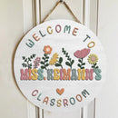 Personalized Teacher Door Sign, Plants Classroom Door Sign, Teacher Name Sign, Teacher Gift, Teacher Welcome Sign, Teacher Appreciation Gift